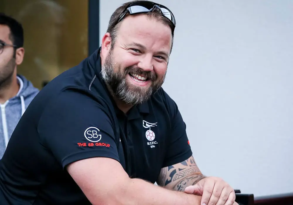 Bracknell Town chairman Kayne Steinborn-Busse. Photo: Neil Graham.