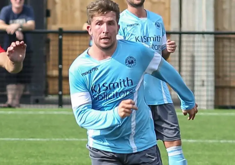 Woodley United captain Jake Nicholls. Photo: Neil Graham.