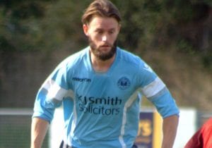 Woodley United's Ian Davies. Photo: Peter Toft.