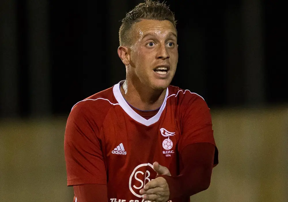 Bracknell Town striker TJ Bohane. Photo: Richard Claypole.
