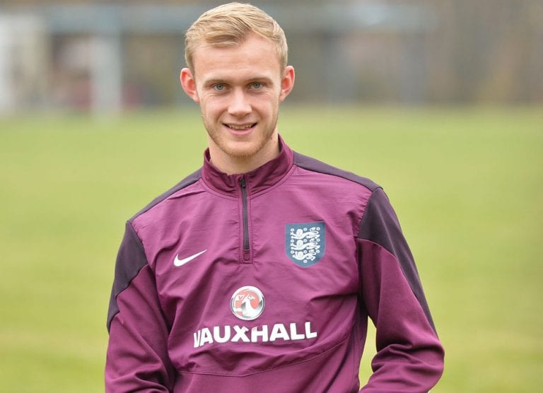 Sam Barratt with England C. Photo: David Loveday.