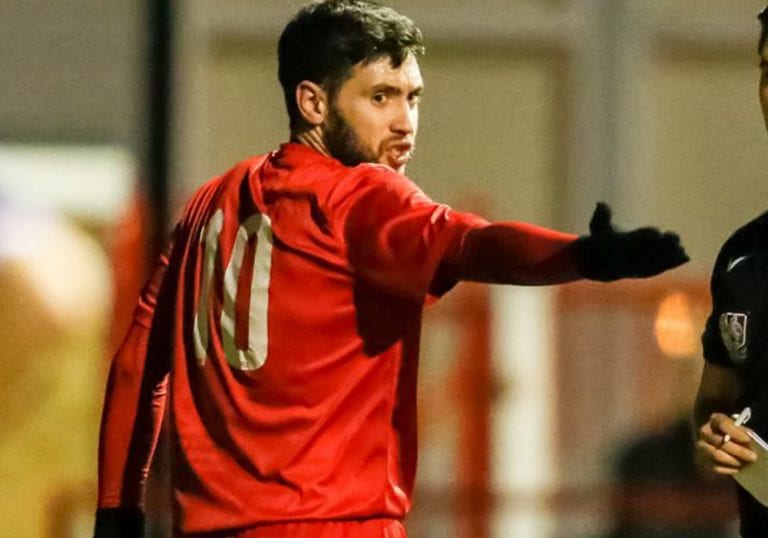 Flackwell Heath striker Dan Burnell. Photo: Neil Graham.