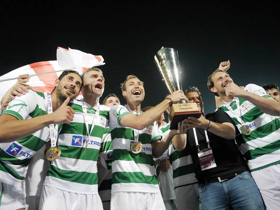 Abkhazia lift the CONIFA World Cup on home soil in 2016.