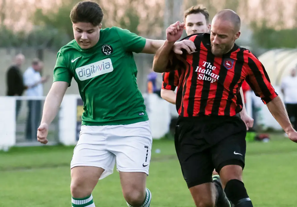 Berks Countys Ram Senussi against Cookham Dean. Photo: Neil Graham.