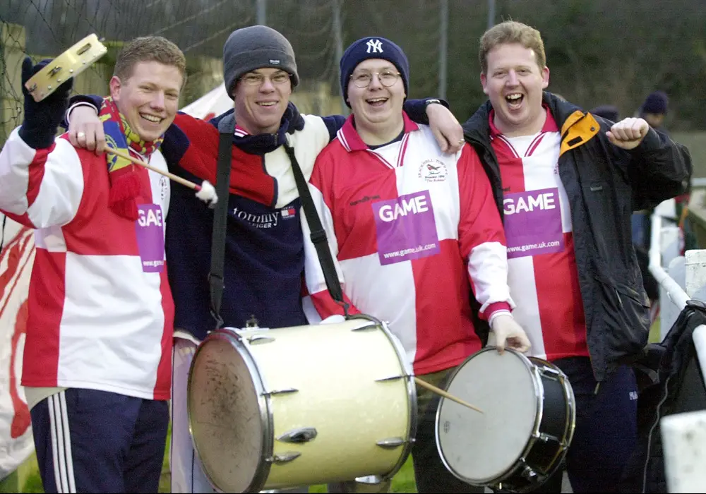 Bracknell Town fans in the 2000s.