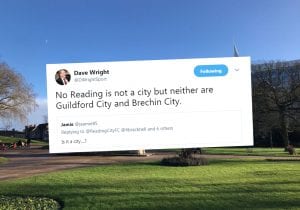 Reading's Forbury Gardens and Dave Wright. Photo: Get Reading.