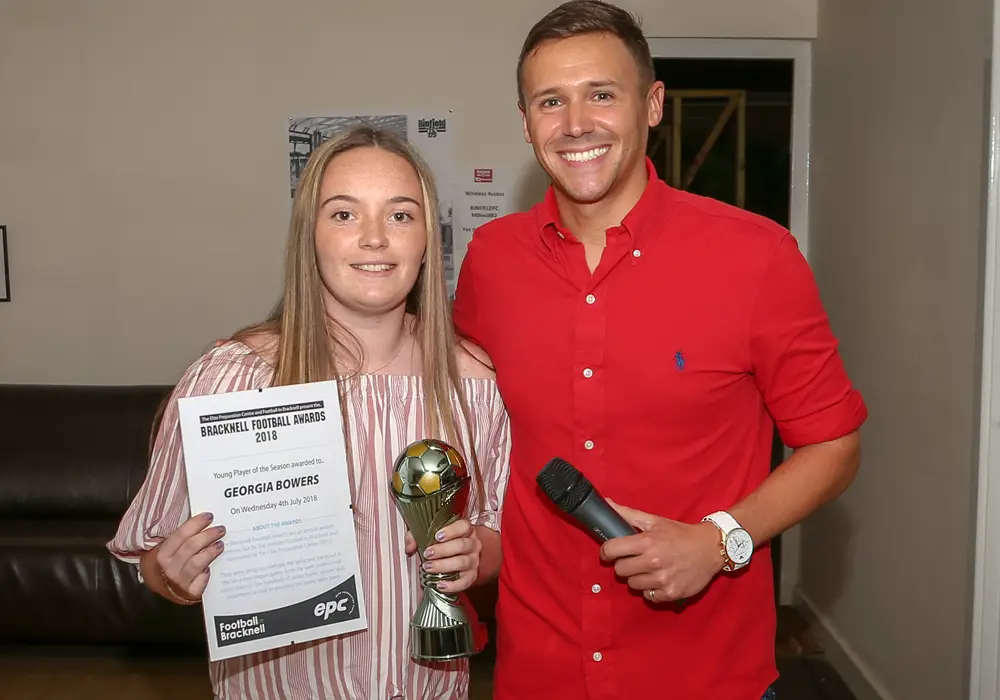 Ascot United's Georgia Bowers was Young Player of the Season. Photo: Neil Graham