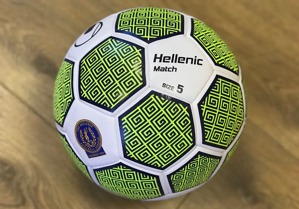 The new Uhlsport Hellenic League match ball. Photo: Andy Findlay.