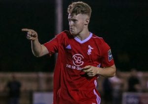 Kane Fitzgerald against Kingstonian. Photo: Neil Graham.