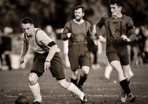 The Remembrance Day game at South Hill Park. Photo: Neil Graham.