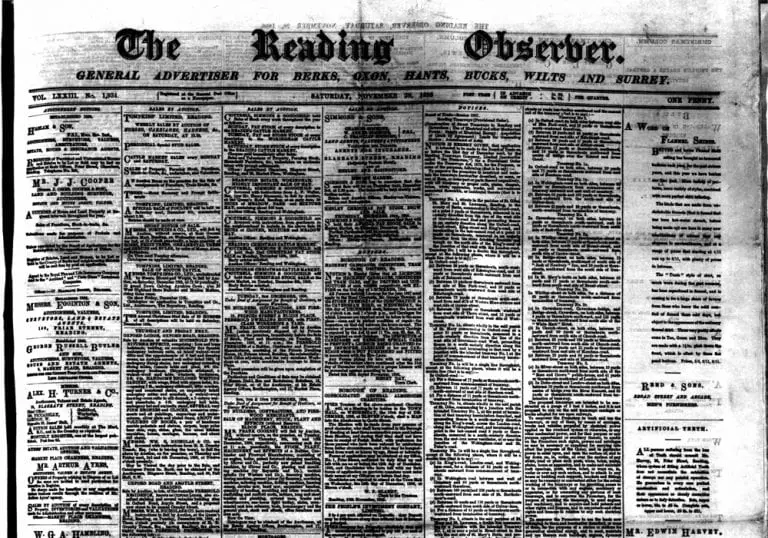 The Reading Observer from 28th November 1896.