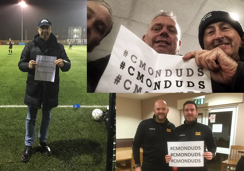 Left, Tony Rushforth at Wokingham & Emmbrook. Top rightm Neil Graham and Binfield manager Roger Herridge. Bottom right, the Ascot United management team.