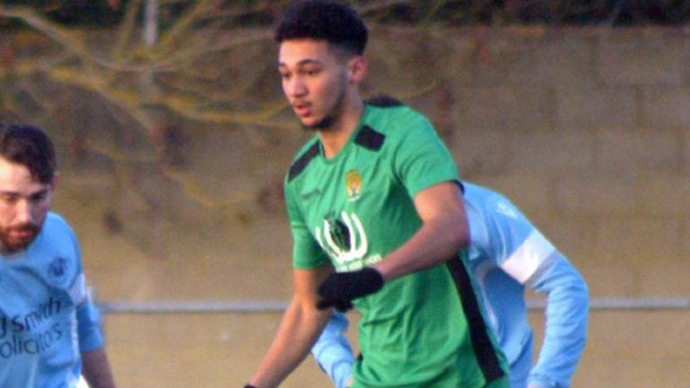 Abingdon Town during a match at Woodley United. Photo: Peter Toft.