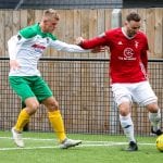 Tommy Block playing for Bognor Regis Town against Bracknell Town in the FA Trophy. Photo: Neil Graham.