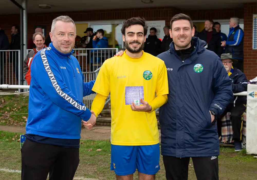 Jonny Denton marks 100 Ascot United appearances. Photo: Rob Mack/Shooting Stars.