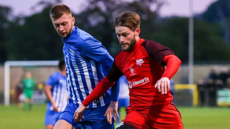 Ian Davies against Thatcham Town in the Floodlit Cup Final. Photo: Neil Graham.