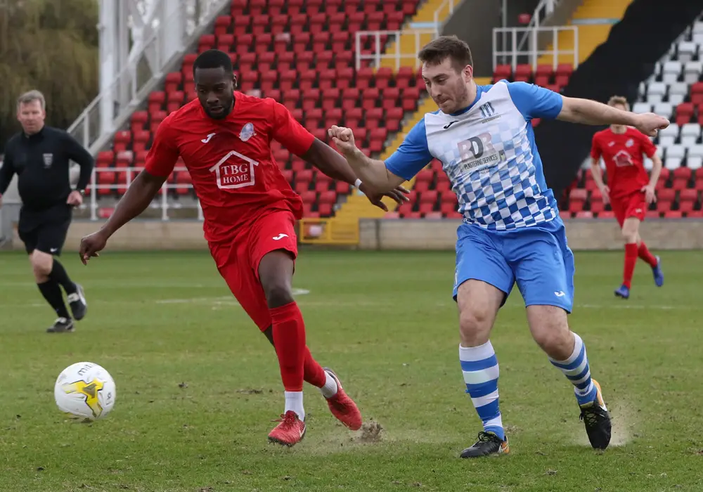 Eversley & California's Denis Nortey. Photo: Richard Milam.