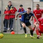 Joe Grant playing for Bracknell Town against Hayes & Yeading United. Photo: Neil Graham.