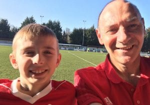 Luca Calvert-Brydges and Nick Calvert. Photo supplied by Nick.