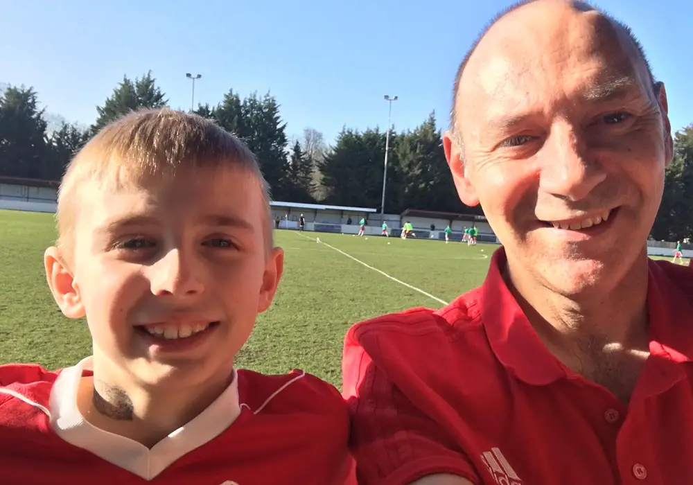 Luca Calvert-Brydges and Nick Calvert. Photo supplied by Nick.