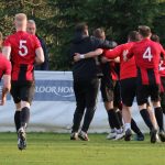 Sandhurst Town celebrate a winner. Photo: Simon Bryce.