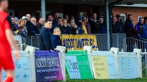 Cropped Ascot United supporters at the Racecourse Ground.jpg