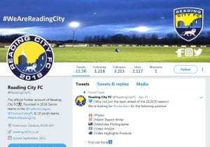 Twitter reading city fc