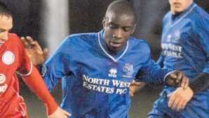 Yashwa Romeo playing for Marlow. Photo: Maidenhead Advertiser.