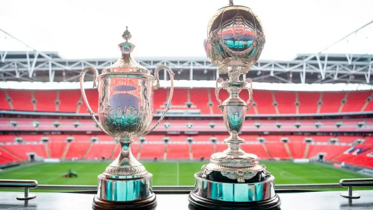 The FA Vase and FA Trophy.