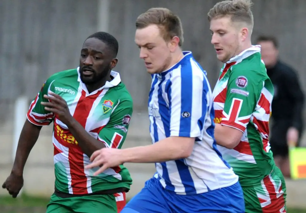 Marcus Mealing playing for Chertsey Town. Photo: SurreyLive.