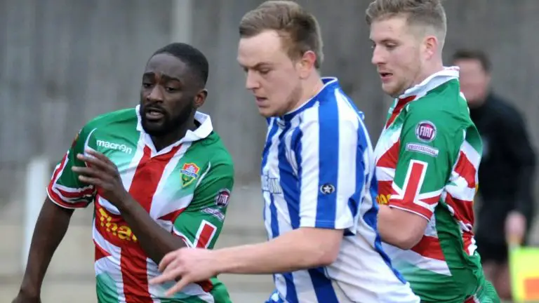 Marcus Mealing playing for Chertsey Town. Photo: SurreyLive.