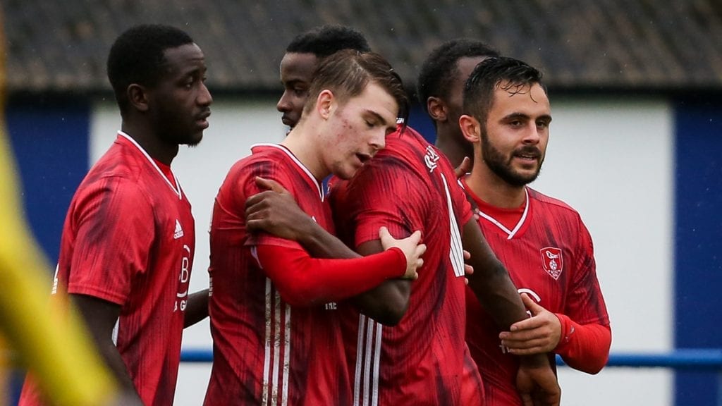 Bracknell Town celebrate with Dan Carr