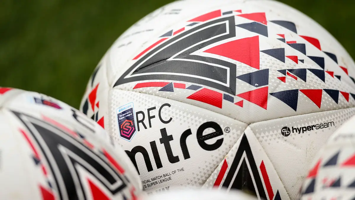 Reading Women FC branded footballs. Photo: Neil Graham / ngsportsphotography.com