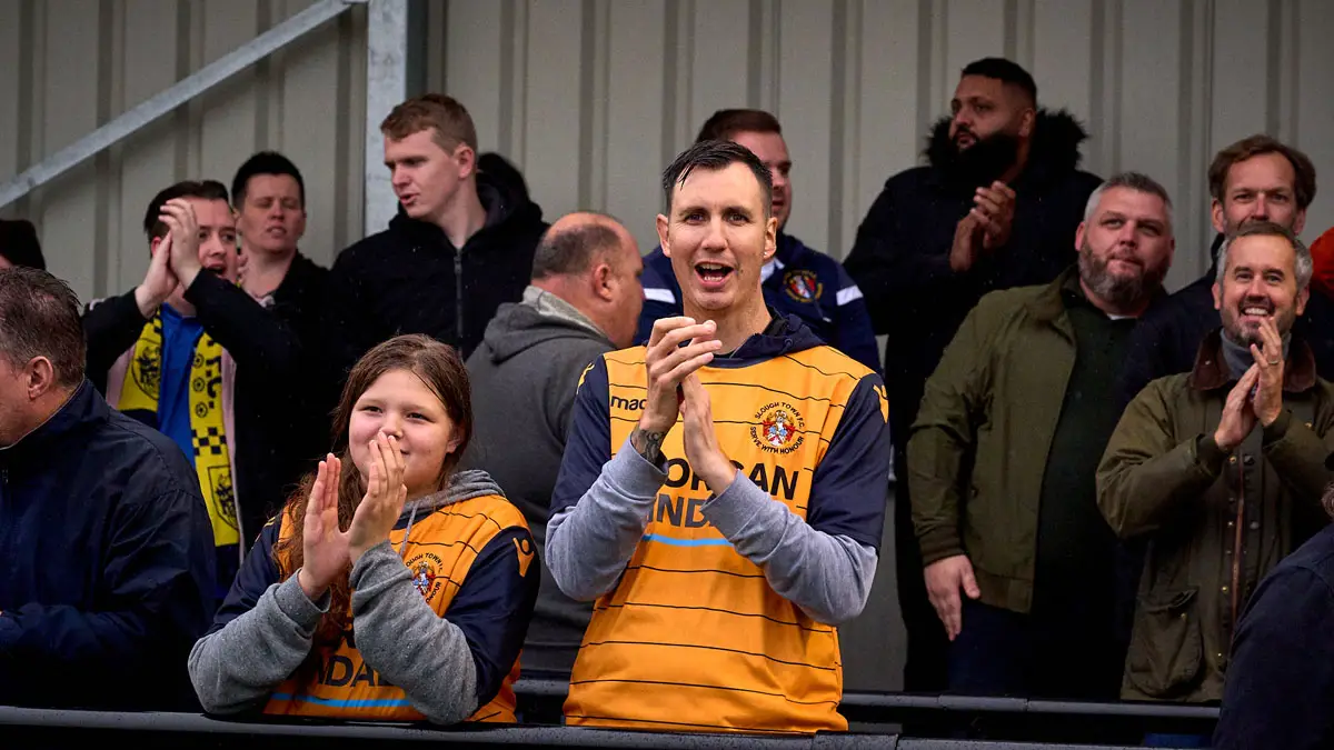 Slough Town supporters. Photo: Philip J.A Benton/philipbenton.com