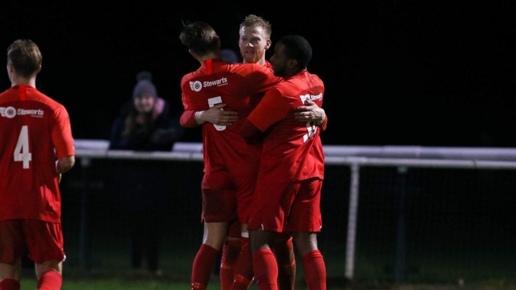 Binfield celebrate in the FA Vase