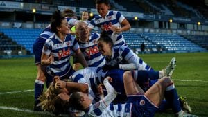 Reading FC Women celebrate at Adams Park