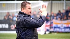 Neil Baker acknowledges the crowd
