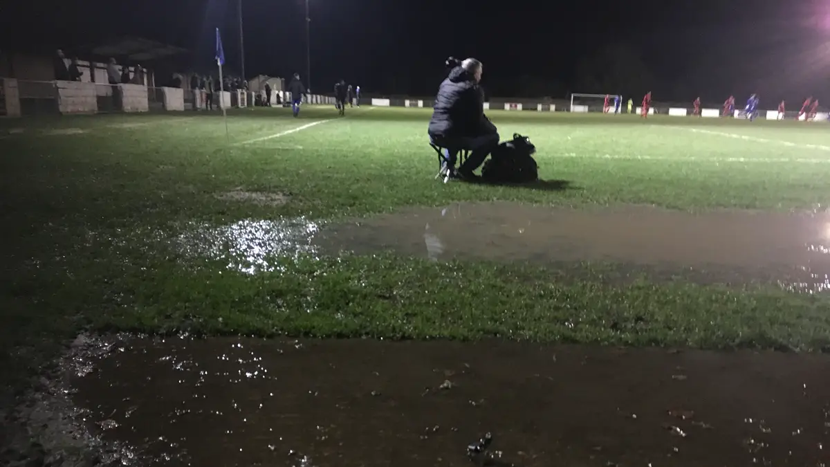 Football in Berkshire photographer Neil Graham enjoys a wet Monday night match. Photo: Tom Canning