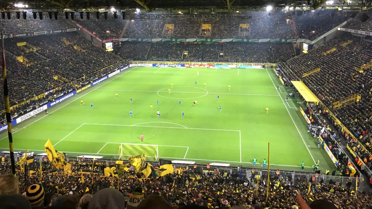 Borussia Dortmunds Signal Iduna Park in 2019. Photo: Tom Canning.