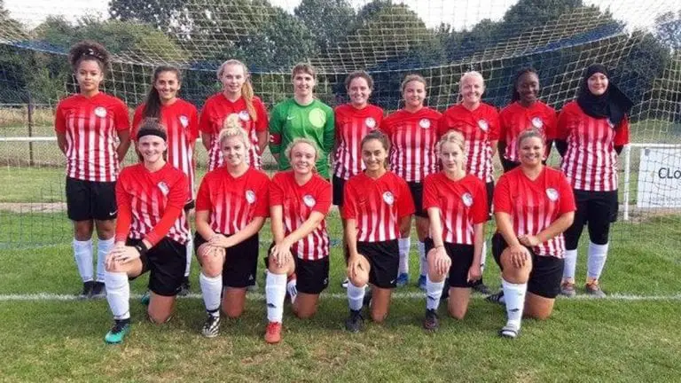 The Caversham AFC Ladies squad.