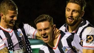 Josh Kelly celebrates. Photo: Darren Woolley / darrenwoolley.photos