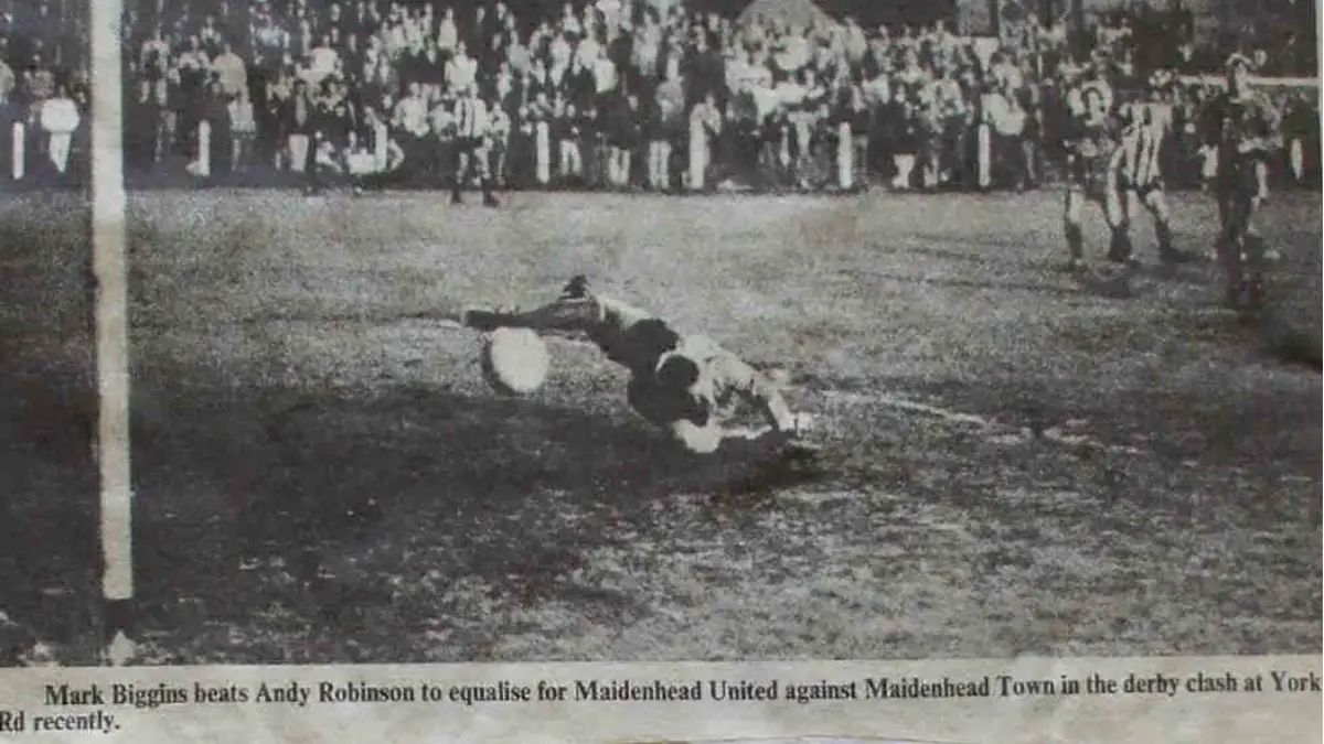 Maidenhead United vs Maidenhead Town. Photo from the Maidenhead Advertiser.