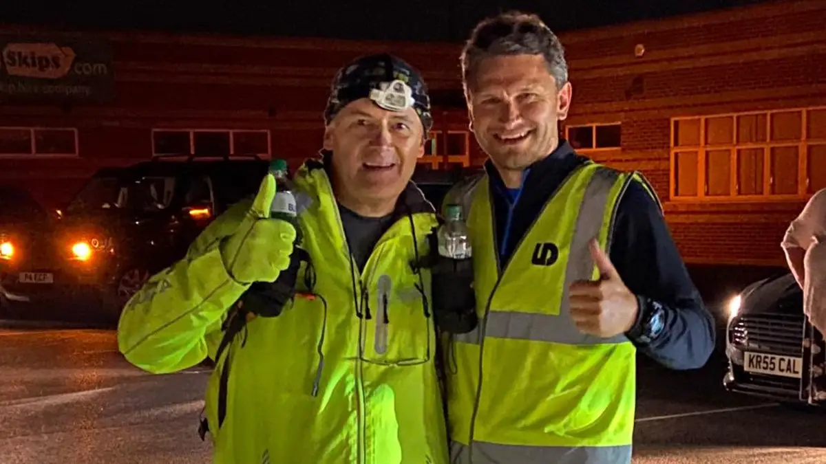 Charles Walker with Didcot Town manager Jamie Heapy. Photo supplied.