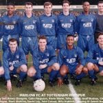 The Marlow team before facing Tottenham Hotspur. Photo supplied by Terry Staines.