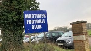 The entrance to Mortimer Football Club.