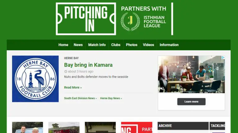 Introducing Pitching In, the new sponsor of the Isthmian, Southern and Northern Leagues.