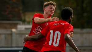 Seb Bowerman celebrates