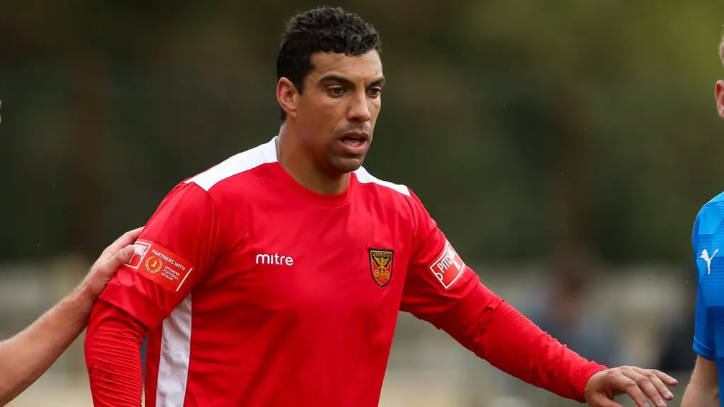 Uxbridge midfielder James Harper. Photo: Neil Graham / ngsportsphotography.com