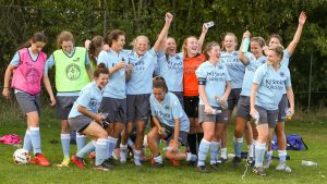 Woodley United Women's FA Cup celebrations