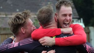 AFC Dukes celebrate the Bracknell Sunday League Junior Cup Final win